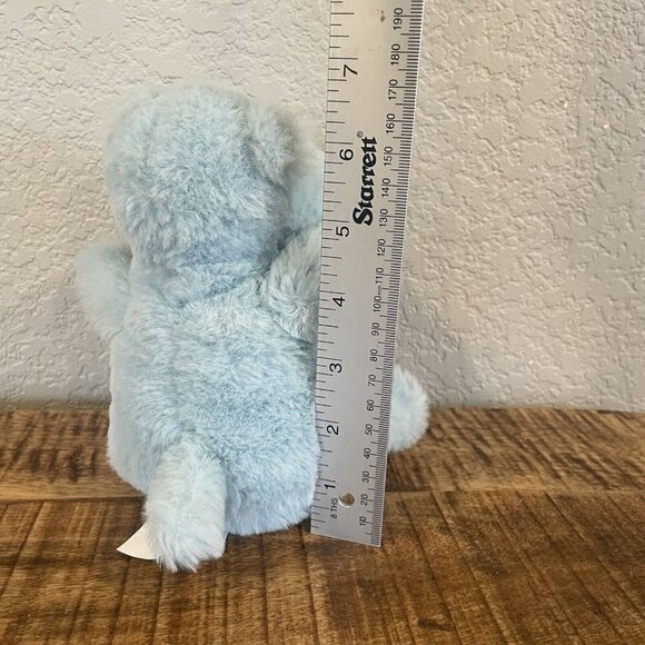 Manhattan Toy Company Blue Petit Pomme Hippo Hippopotamus Plush Animal Soft 7" - Picture 5 of 8